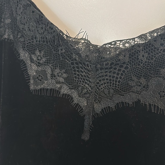 Miata NWT Black, Velvet,  Spaghetti Strap Dress, XL - Picture 2 of 8